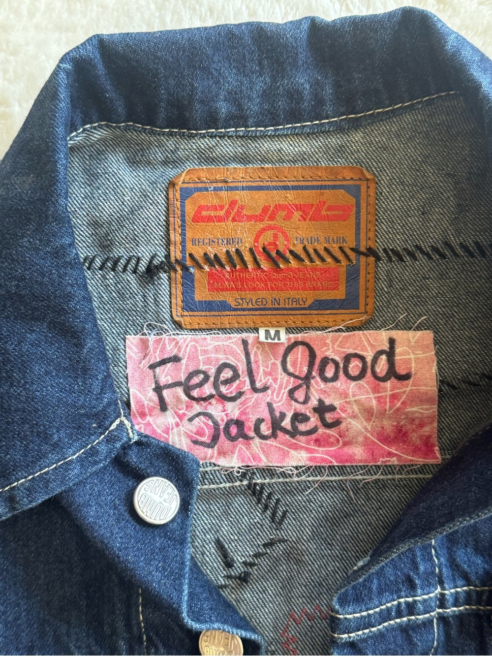 🇫🇷 Vintage/Retro Patched Paris Denim Jacket — Women’s Medium